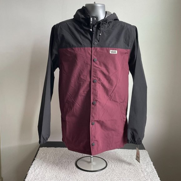 Vans Other - VANS SKATEBOARDING OFF THE STACK HOODED RAIN JACKET BUTTON UP MEN'S SIZE MEDIUM